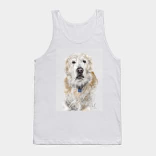 Pondering Golden Retriever Tank Top